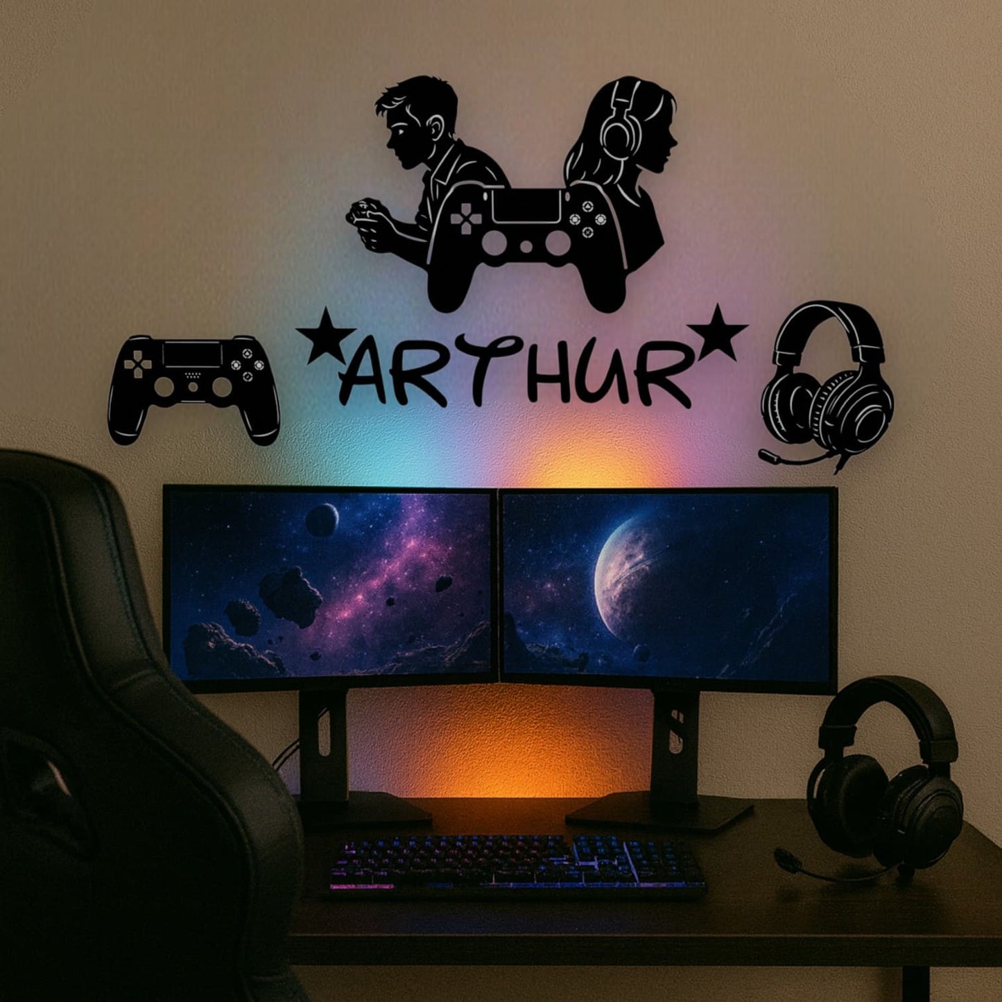 Décoration Murale Gamer Personnalisée