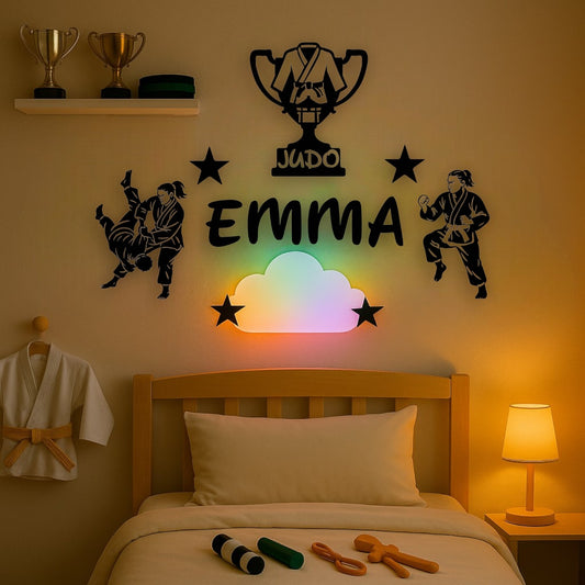 Déco murale Judo personnalisée pour fille