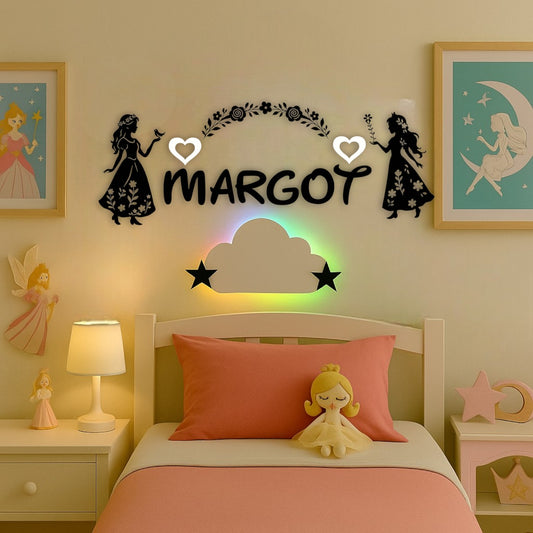 Décoration murale personnalisée Princesses en nature