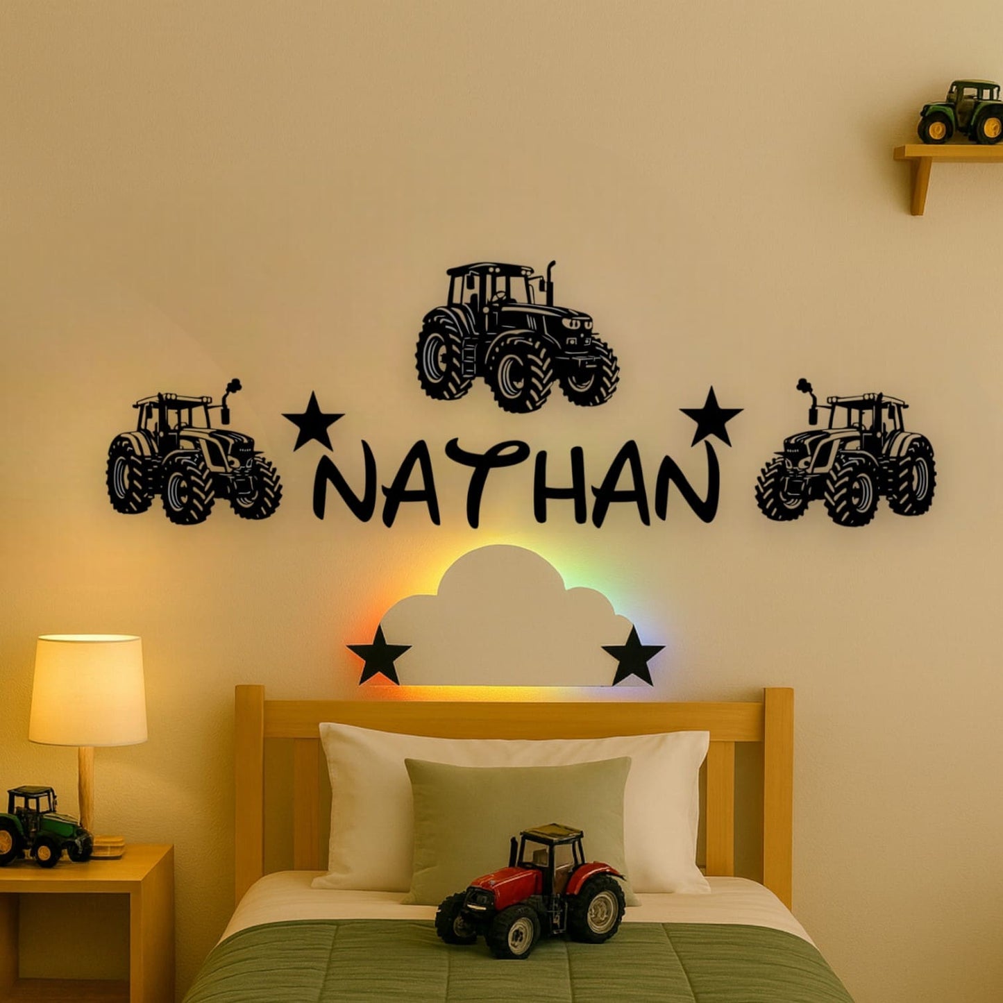 Décoration Murale Tracteurs avec Prénom