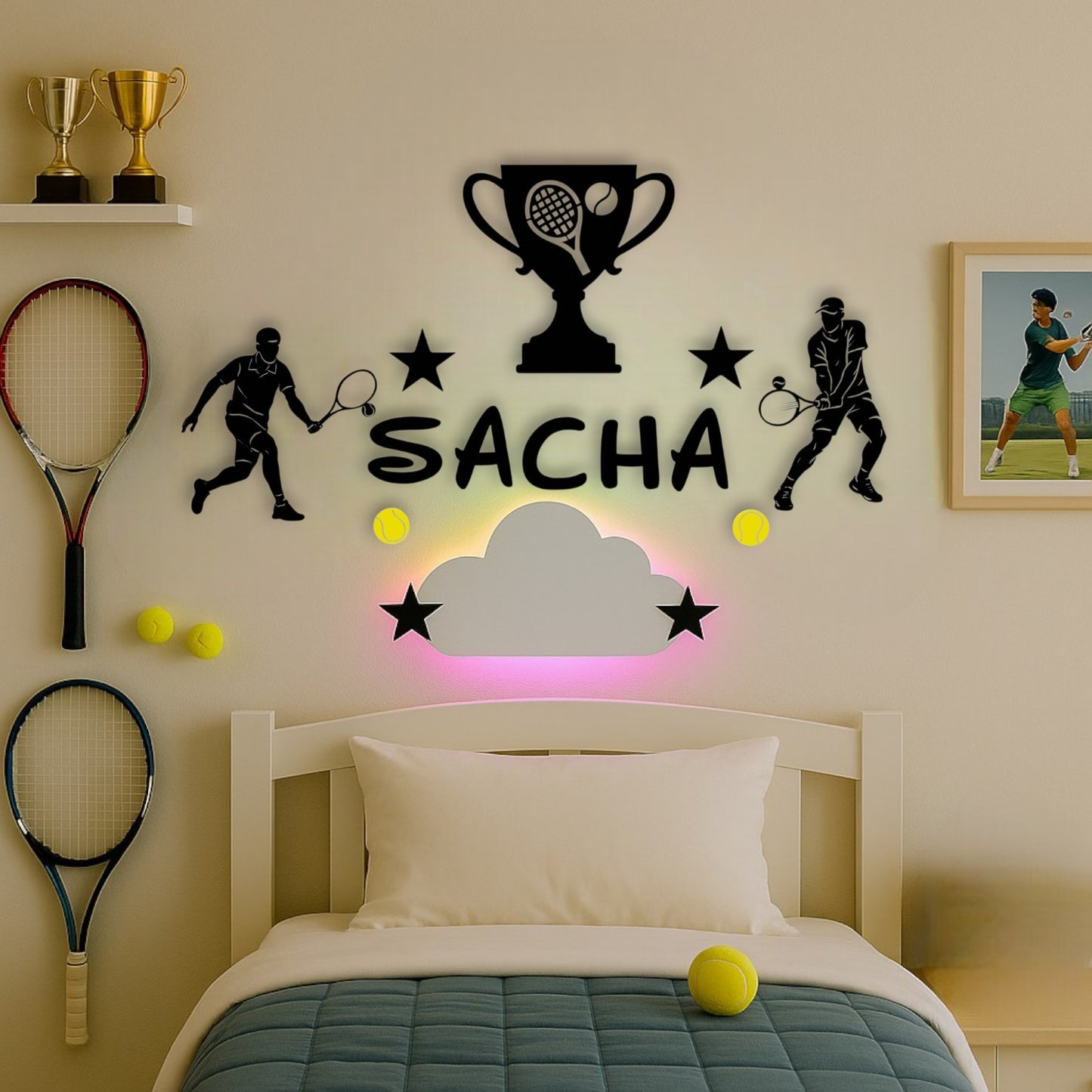 Déco chambre enfant tennis