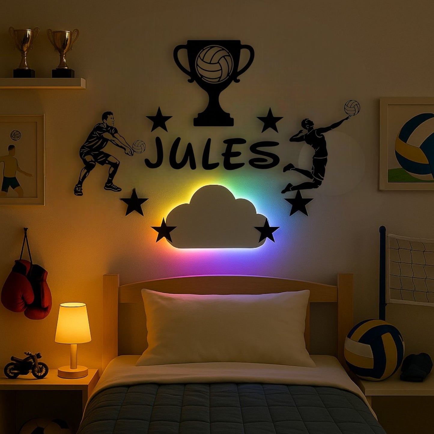 Décoration murale chambre enfant volley-ball